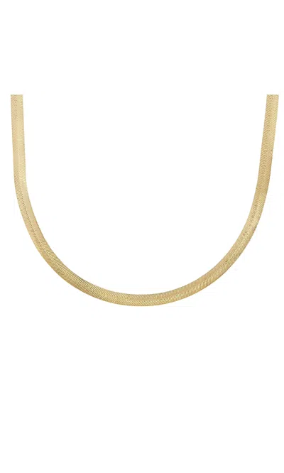 Italic 14k Solid Gold Herringbone Chain Necklace