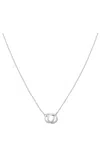 Italic 14k Solid Gold Interlocking Necklace