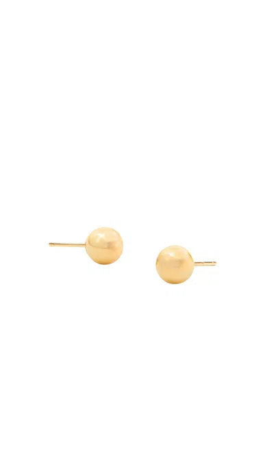 Italic 14k Solid Gold Sphere Studs