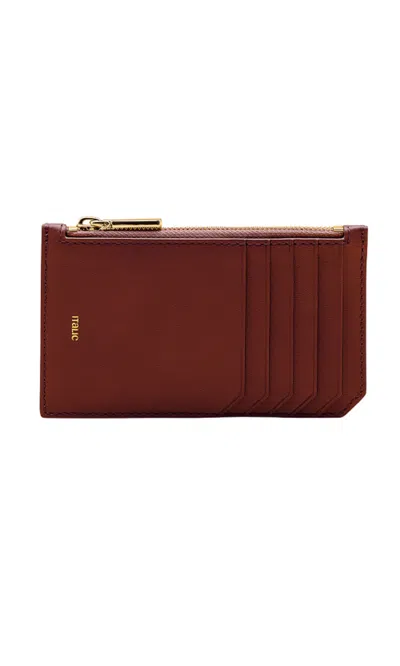 Italic Albee Leather Card Holder In Multi