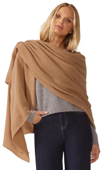 Italic Amara Cashmere Wrap In Brown