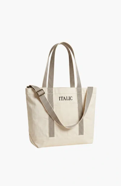 Italic Beach Tote In White