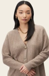 Italic Billie Chunky Cashmere Cardigan In Taupe