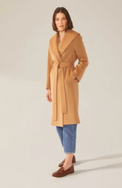 Italic Brigette Cashmere Wool Robe In Brown