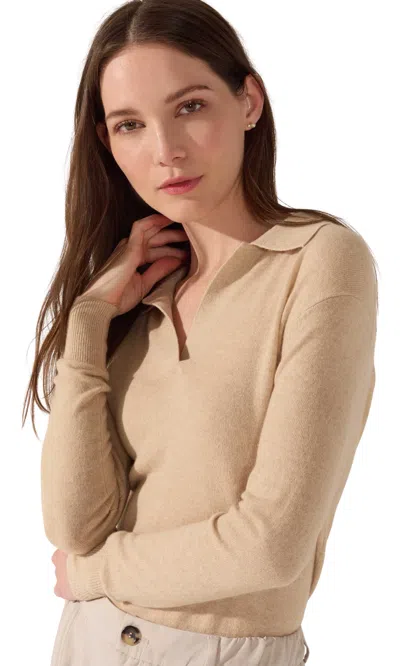 Italic Camila Airy Cashmere Collared Sweater