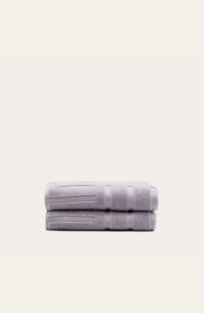 Italic Capri Hand Towels In Purple