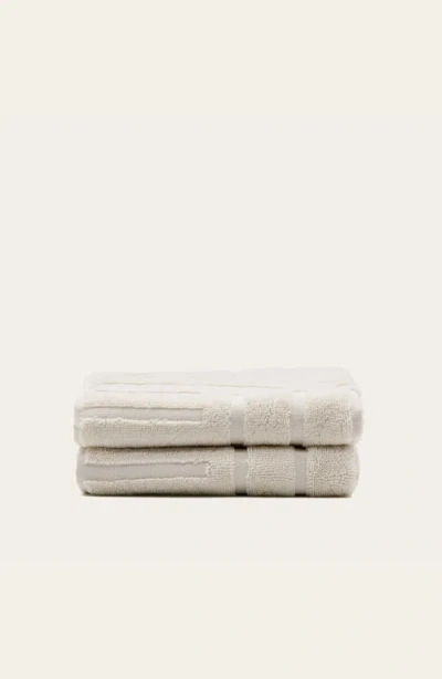 Italic Capri Hand Towels In Neutral