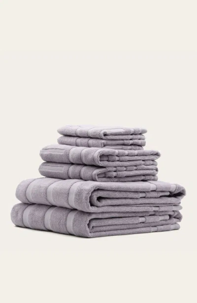 Italic Capri Standard Towel Set In Purple