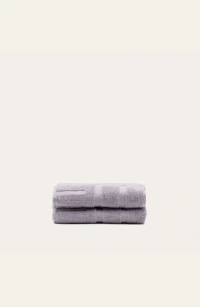 Italic Capri Washcloth Set In Purple