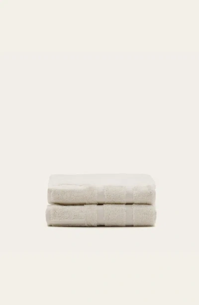 Italic Capri Washcloth Set In Gray