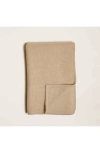 Italic Cassie Cashmere Waffle Knit Baby Blanket In Soft Camel