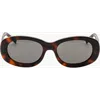 Italic Celeste Oval Italian Acetate Sunglasses In Honey Tortoise