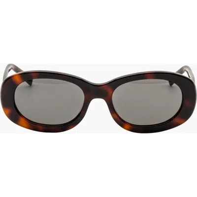 Italic Celeste Oval Italian Acetate Sunglasses In Honey Tortoise