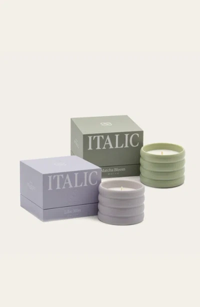 Italic Ceramic Candle In Gray