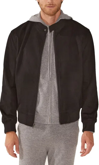 Italic Chase Cashmere-wool Bomber Jacket In Black