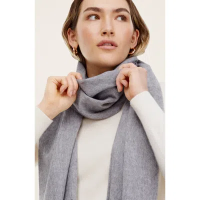 Italic Cleo Cashmere Scarf In Heather Grey