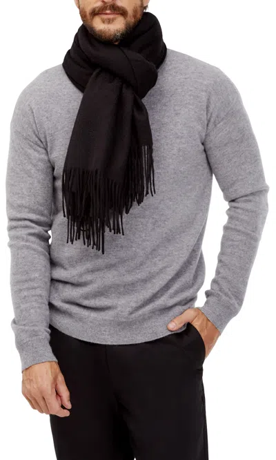 Italic Cleo Oversized Cashmere Scarf In Black