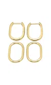 Italic Convertible Paperclip Dangle Hoops