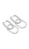 Italic Convertible Paperclip Dangle Hoops
