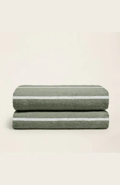 Italic Deia Bath Towel Set In Green