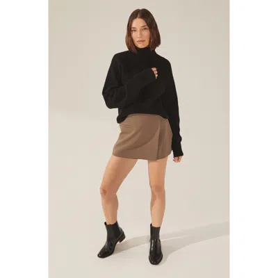 Italic Ellie Chunky Cashmere Turtleneck Sweater In Black