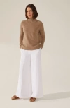 Italic Emma Cashmere Relaxed Turtleneck Sweater In Neutral