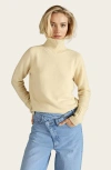 Italic Emma Cashmere Relaxed Turtleneck Sweater In Neutral