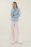 Italic Emma Cashmere Relaxed Turtleneck Sweater In Blue