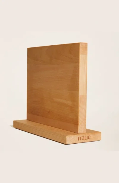 Italic European Beech Wood Magnetic Knife Block
