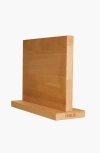 Italic European Beech Wood Magnetic Knife Block In Light Brown/beige