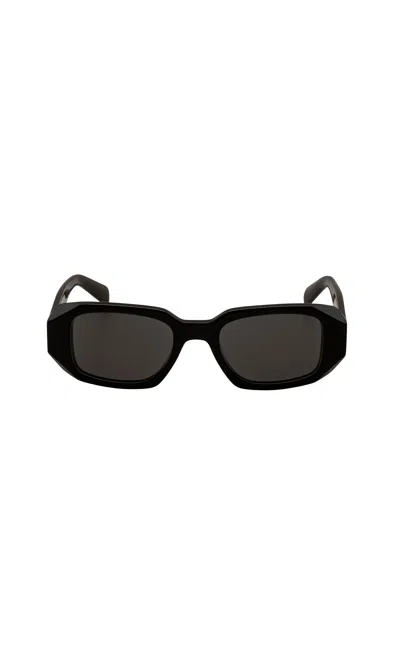 Italic Gabriele Rectangle Italian Acetate Sunglasses In Black