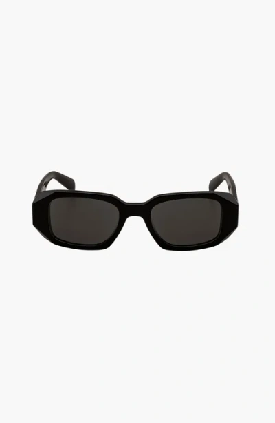 Italic Gabriele Rectangle Italian Acetate Sunglasses In Black