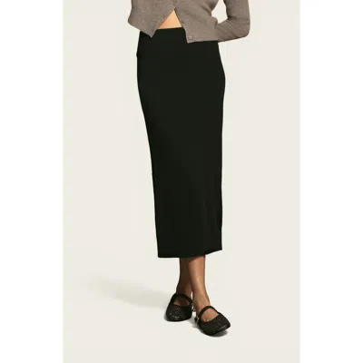 Italic Gemma Cashmere Midi Skirt In Black