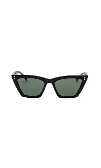 Italic Keira Cat-eye Italian Acetate Sunglasses In Black