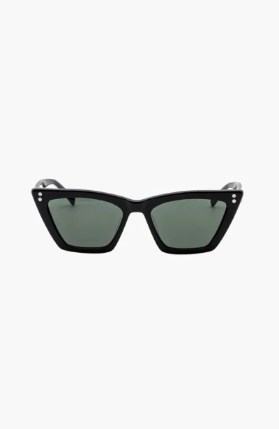 Italic Keira Cat-eye Italian Acetate Sunglasses In Black