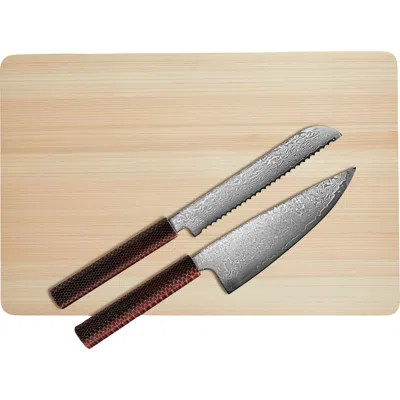 Italic Kumo Chef Knife, Bread Knife And Cutting Board Set