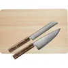 Italic Kumo Chef Knife, Bread Knife & Cutting Board Set In Stabilized Maple