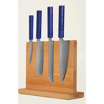 Italic Kumo Knife Set With Knife Block In Navy