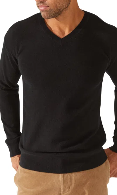 Italic Liam Cashmere V-neck Sweater In Black