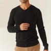 Italic Liam Cashmere V-neck Sweater In Black