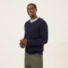 Italic Liam Cashmere V-neck Sweater In Navy
