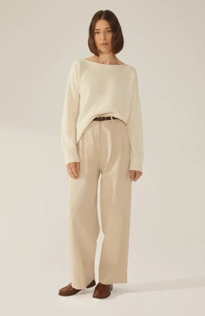 Italic Lila Chunky Cashmere Sweater In Ivory