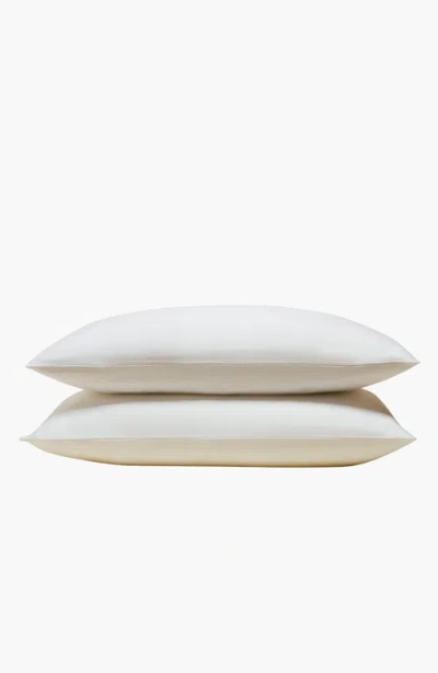 Italic Luxe Australian Sateen Pillowcase Set In White