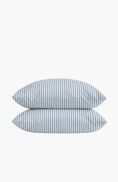 Italic Luxe Australian Sateen Pillowcase Set In Blue