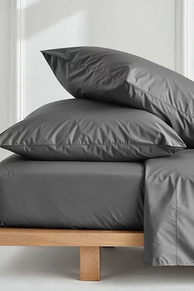 Italic Luxe Australian Sateen Pillowcase Set In Charcoal At Urban Outfitters In Gray