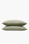 Italic Luxe Australian Sateen Pillowcase Set In Moss