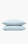 Italic Luxe Australian Sateen Pillowcase Set In Pale Blue