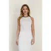 Italic Marcella Featherlight Ribbed Tank Top In Ecru