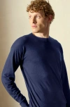 Italic Matthias Featherlight Crewneck Sweater In Navy
