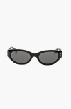 Italic Michele Cat-eye Italian Acetate Sunglasses In Black